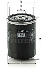 Ölfilter MANN-FILTER W 610/3 für Mitsubishi Carisma DA