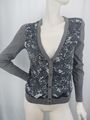 Gap Damen Cardigan Strickjacke mit V-Ausschnitt und Knöpfen Materialmix Gr. XS/S