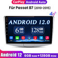 10.1" Android 12 Autoradio für VW Magotan Passat CC B6 B7 CarPlay GPS Navi 6+128