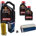 BOSCH Inspektionspaket 7 L MOTUL 8100 X-clean+ 5W-30 für BMW X3 3.0d X5