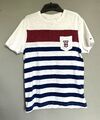 Tommy Hilfiger T-Shirt Herren Kurzarm Oberteil Shirt Gestreift Blau Weiß Gr. M