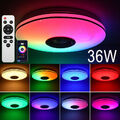 LED RGB Deckenlampe Dimmbar mit Bluetooth Musik Lautsprecher App Fernbedienung