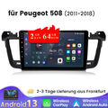 2+64GB Für Peugeot 508 2011-2018 Android 13 Autoradio GPS Navi Carplay DAB+ WiFi