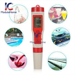 Digital PH/EC/TDS/TEMP Tester Water Quality Monitor Water pH Tester + Test Paper