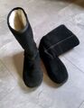 Emu Australia Lammfell Boots/Stiefel 30 cm, EU 38,Schwarz, Merinowolle/Leder UGG