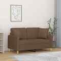 Sofa 2 Sitzer mit Zierkissen Couch Liegesofa Polstersofa Sessel Hellgrau vidaXL