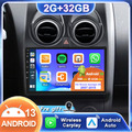 Für Nissan Qashqai J10 07-15 Android 13 Autoradio GPS Navi Car Play RDS AUX 32GB