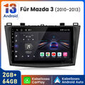 Für Mazda3 BL 2009-2013 2+64G Carplay Autoradio Android13 GPS BT WIFI DAB+ RDS