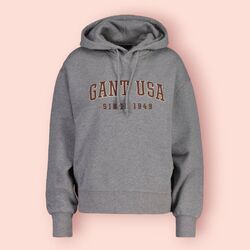 GANT Damen Sweatshirt - D1. USA Hoodie, Kapuzen-Pullover, Logo Stickerei