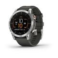 Garmin epix Gen 2 Smartwatch GPS 47mm Uhr Silikon Armband Schiefergrau/Silber