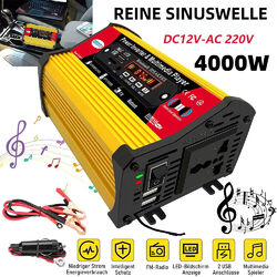 Spannungswandler 6000W 12V - 230V Reiner Sinus Wechselrichter Inverter 2 USB