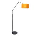 Stehleuchte Standlampe Gelenkleuchte E27 gold Textil schwarz verstellbar 210 cm