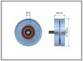 CAFFARO 375-99 Umlenk-/Führungsrolle, Keilrippenriemen für HYUNDAI,KIA