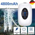 4800mAh Aquarium Luftpumpe Akku Sauerstoffpumpe Leise Pumpe Home & Aquarium DE