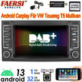 32G Für VW T5 Multivan Transporter Touareg DAB+ Android13 Autoradio GPS Navi RDS