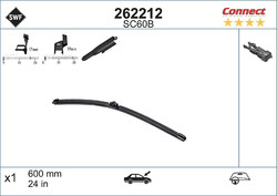 SWF Wischblatt Scheibenwischer CONNECT MADE IN GERMANY 262212 für OPEL FORD B16