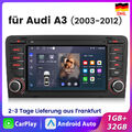 Für Audi A3 S3 RS3 8P Carplay Autoradio 7" Android 13 GPS Navi RDS WIFI BT DAB+