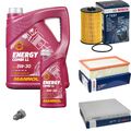 BOSCH Inspektionspaket 6L MANNOL Energy Combi LL 5W-30 für VW Passat Variant