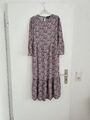 GAP tall grand Größe S 36 Midikleid lila Sommerkleid mit 3/4-Ärmeln Blumenprint