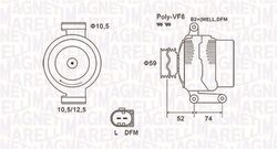 MAGNETI MARELLI LICHTMASCHINE 063731928010 FÜR FIAT FORD PEUGEOT CITROEN 06->