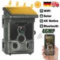 Solar 4K 46MP WLAN Wildkamera Wildlife Jagdkamera Nachtsicht Kein Glühen Akku