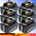 6X original 18V/12,0Ah für Makita Akku BL1860B 6,0Ah 9,0Ah 8,0Ah BL1850B BL1830