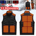 Heizweste Beheizte USB Beheizbare Heizjacke Wärmeweste 11 Heizzonen Vest Unisex