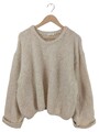 AMERICAN VINTAGE Grobstrickpullover Damen Gr. DE 38 wollweiß Casual-Look
