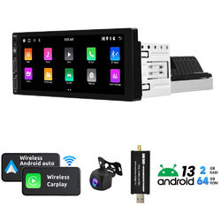 7" Android13 2+64GB Autoradio DAB+ Carplay GPS Navi WiFi BT USB RDS 1DIN Kamera