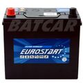 Autobatterie EUROSTART 12V 45Ah + Links FÜR ASIATISCHE FAHRZEUGE