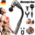 USB Electric Massage Gun Massagepistole Massager Muscle Massagegerät + 4 Köpfe