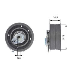 GATES Spannrolle Zahnriemen PowerGrip™ T43010 für VW GOLF 4 1J1 Variant 1J5 BORA