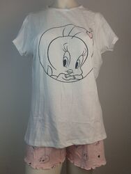 *NEU* Damen Pyjama Tweety Looney Tunes Shorty Set kurzer Schlafanzug Gr. S L XL