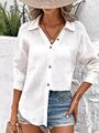 Oversize Musselin Bluse weiß Tunika 38 / 40 / 42 M L