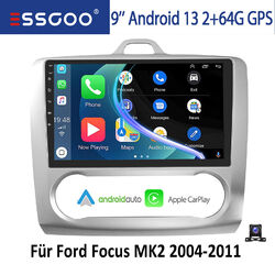 64G Android 13 Carplay Autoradio GPS Navi Kamera Für Ford Focus II MK2 2004-2011