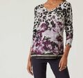 Damen Shirt mit Druckmix "aubergine" Gr. 42 UVP: 59,99€ 4.3085