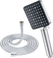 Universal 6 Modi Handbrause Duschkopf Set mit 150cm Schlauch - Silber Schwarz