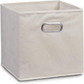 Zeller Vlies Aufbewahrungsbox Beige 32x32x32cm faltbar für IKEA Kallax Regale