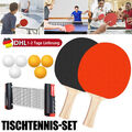 10teiliges Tischtennis Set Schläger undNetz mit Schnellspann und Aufrollfunktion