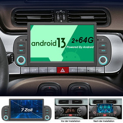 Carplay Für Fiat Panda 2013-2020 7"Android 13 Autoradio GPS Navi WIFI BT 2G+64GB