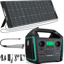 1000W Solar Generator 725,76Wh Power Station Max-1500W Mit Solarpanel Ladegerät