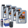 Motoröl 5W30 LIQUI MOLY Leichtlauf Special Tec Ll 4L+MAHLE Ölfilter +Spülung