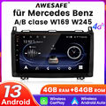 4G Autoradio NAVI GPS 4+64GB Für Mercedes Benz A B Klasse Viano VITO Android 13