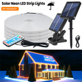 Solar Neon LED Stripe Streifen 12V Lichtband Lichtschlauch Außen Wasserdicht NEU