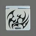 Nintendo Game Boy Advance SP Tribal Limited Edition Silber AGS 001