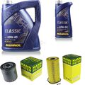 MANN-FILTER Inspektionspaket 6L MANNOL Classic 10W-40 für Mercedes C-Klasse