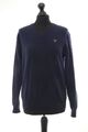 GANT Damen Pulli Pullover M blau dunkelblau klassisch V-Ausschnitt Strick Wolle