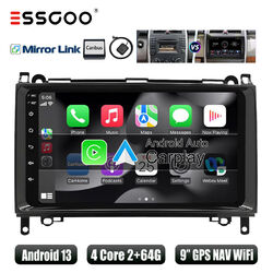 9" Autoradio 2+64G Android 13 Carplay GPS RDS Für Mercedes Benz A/B-Klasse A200