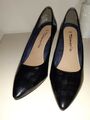 Tamaris Pumps Gr.38 dreifarbig- blau, schwarz, sielber/ anthracit. 