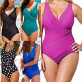 Damen Badeanzug Gepolstert Tummy Control Bademode Monokini Tenue De Plage <